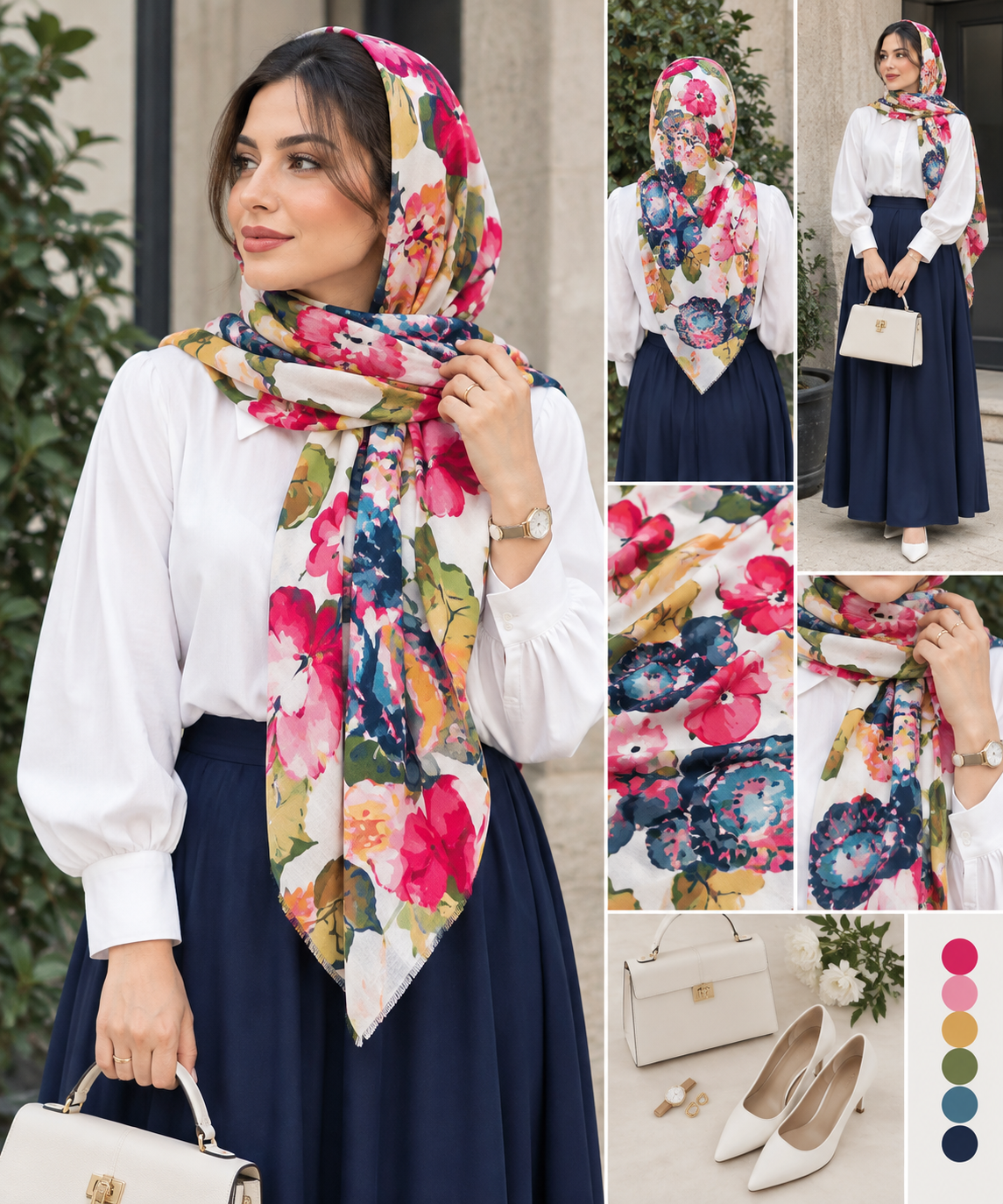 روسری طرح پروانه