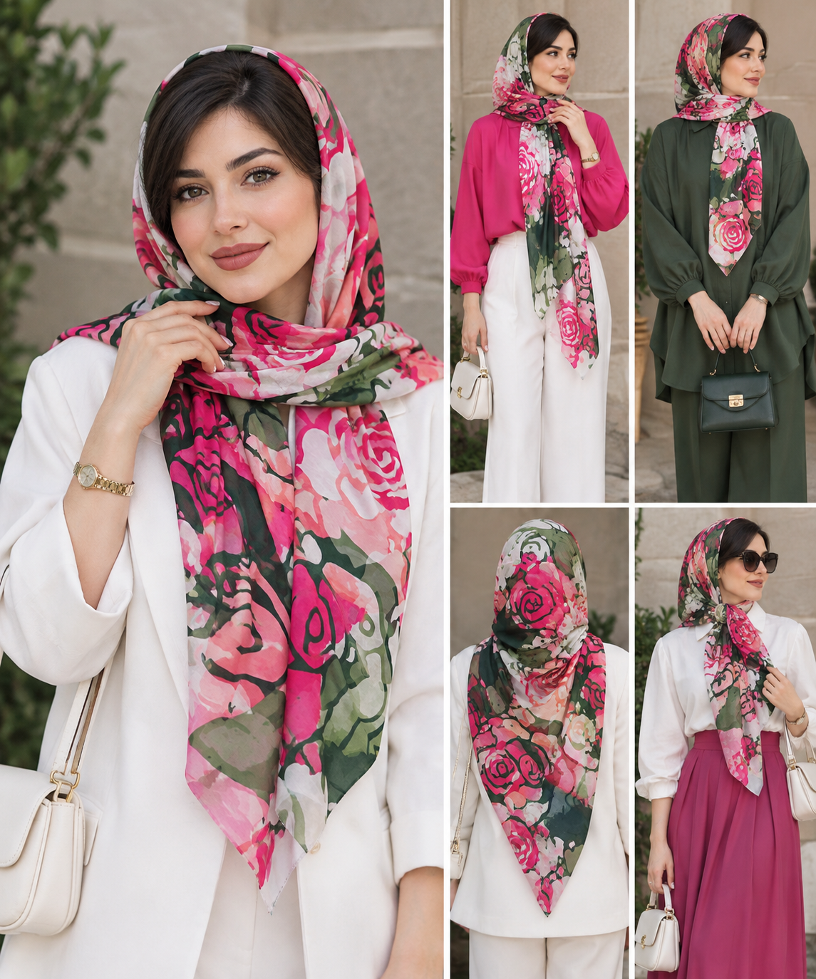 روسری طرح گل